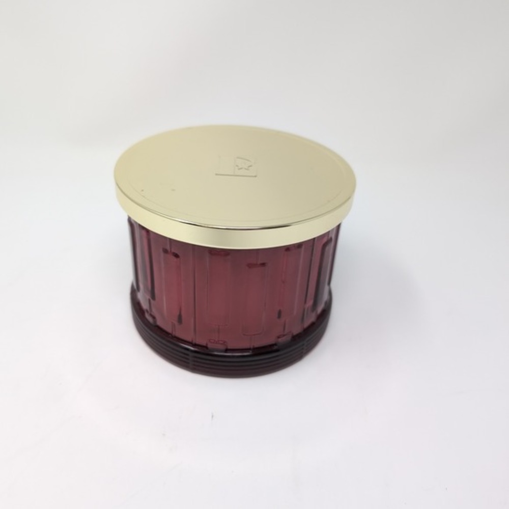 Slatkin &‎ Co Mulled Pomegranate Wine 3-Wick Scented Candle 14oz Plum Glass Jar